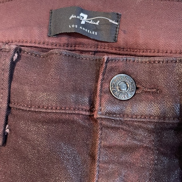 7 For All Mankind metallic brown skinny jeans - Picture 4 of 5